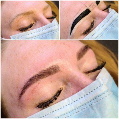 Brow henna process