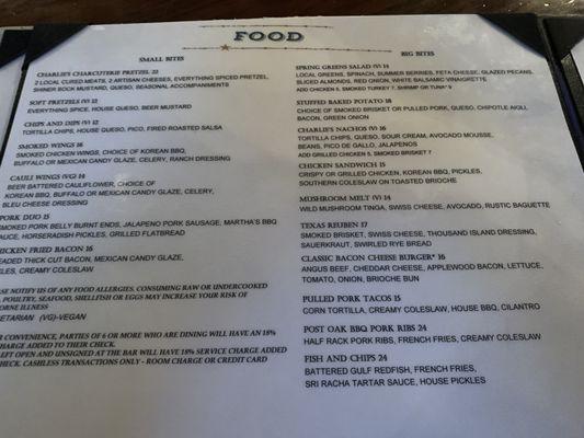 Latest Menu