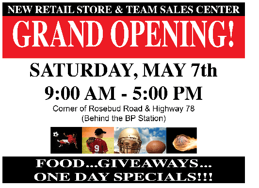 Come Join us for our Grand Opening Celebration Saturday May 7th!