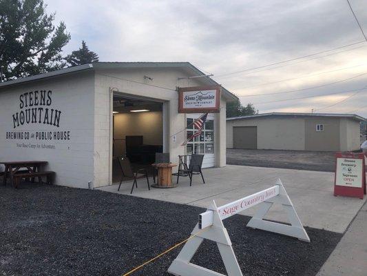 Cornhole and plenty of outdoor seating!