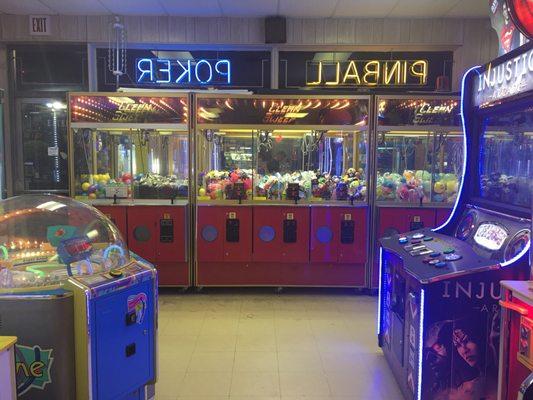 Lots of claw machines