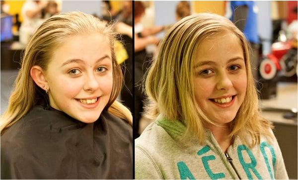 This beautiful young lady decided to transform from long locks to a relaxed, shoulder-length style.