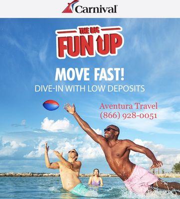 Carnival Cruise... Low Deposits!