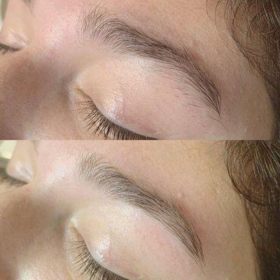 Before + After Brow Shaping and Wax