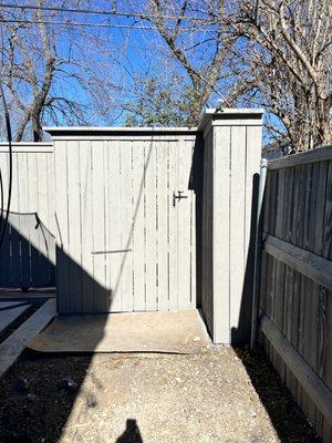 Another gate fixed and stained.