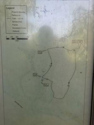 Posted trail map (ST. RT. 202 is on the right side)