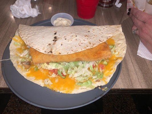 Huge Fish Taco's!!! This place changed hands recently and it's called MJ's now...