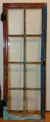 Distressed rustic wooden windows