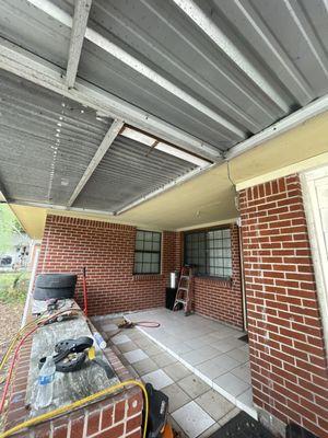 James hardie soffit replaced