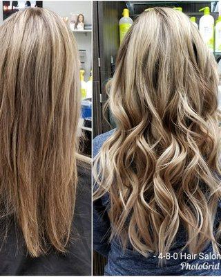 Before and After Tape-in extensions