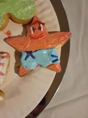 Patrick Star Xmas cookie