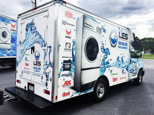 Laundry Equipment Service's truck.