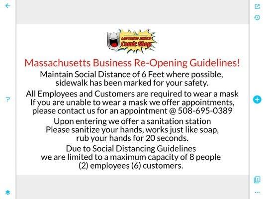 Re-Opening Guidelines