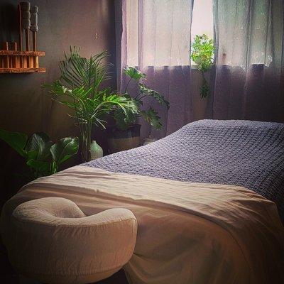 Massage treatment room