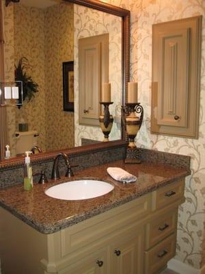 Look how beautiful a hall bath can be with a remodeling design by Swags.