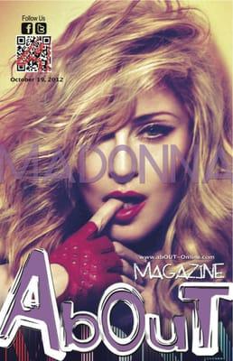 Madonna's MDNA on the cover of AbOUT Magazine