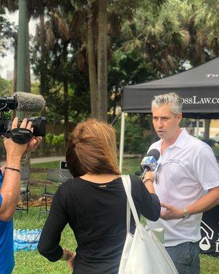 LRLG Attorney, Brian Wisniewski speaking with Channel 6 News about the sewage pipe bursts in Fort Lauderdale, FL.