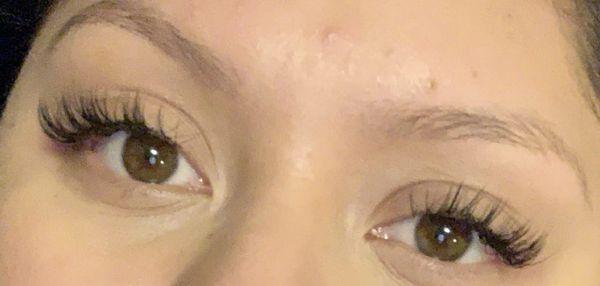 Hybrid volume lashes for a more fuller look than classic which I have grown to love more since I have rather small lashes