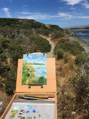 Plein Air painting at Bodega Bay.