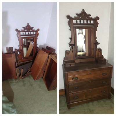 Has your antique dresser ever completely collapsed before? Probably not, but if it ever does, we got you covered.