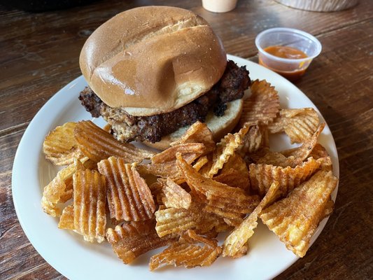 Meatloaf Sandwich w/ Cajun Chips