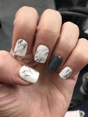 By Kim! Marble nails!