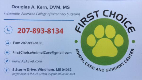 Animal Care & Surgery Center; Dr Doug Kern