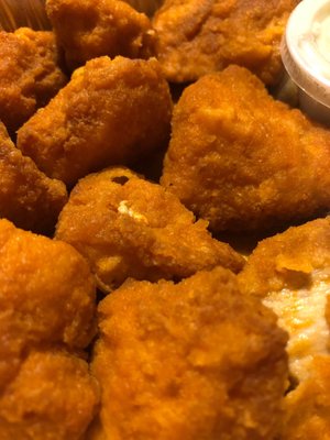 Buffalo Chicken Bites. Better than I thought it would be. Same steamage situation.