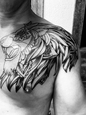 Mandela lion tattoo