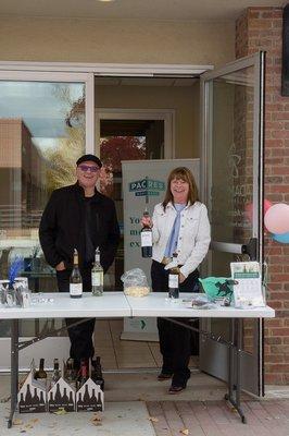 Volunteering at the Downtown Business Association Wine Walk, in Carson City.