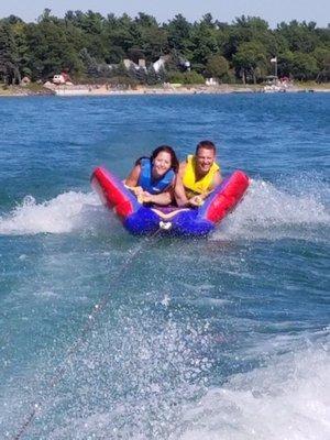 Tubing on Lake Huron!!