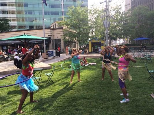 OLF Hula Hoop Event at Campus Martius Park