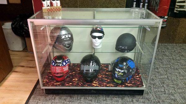 Great Helmet selection in stock.