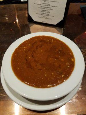 Turtle soup with sherry only $6 during happy hour. So good!