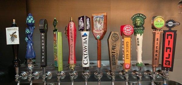 12 Local Beers/Cider on Tap