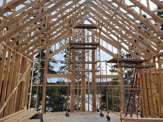 House in construction on the Forestville Basin