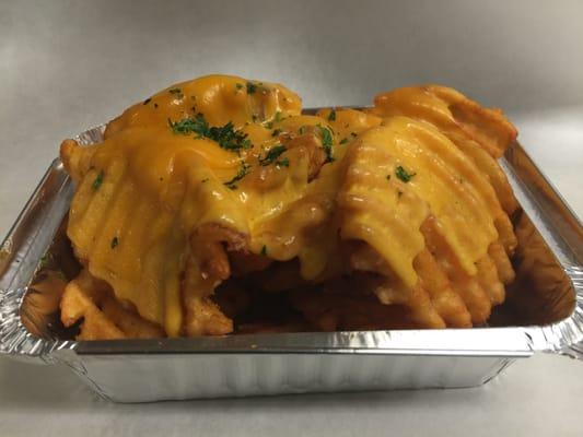 Waffle Fries with Cheese!