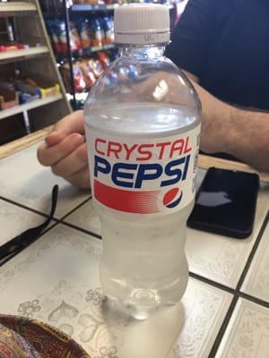 They have crystal Pepsi!