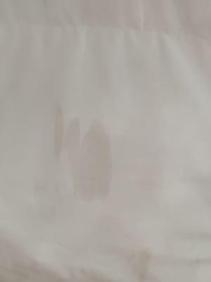 Stains on the supposed "clean" sheets.