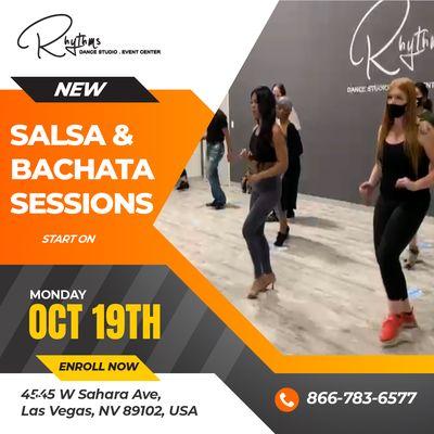 Want to do someting new and exciting? Join our Salsa and Bachata dance class! New sessions start next week!  Call us now at 866-783-6577.