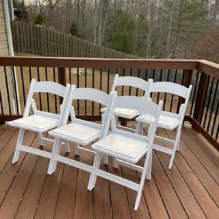 White Resin Folding Chairs/Garden Chairs/Wedding Chairs