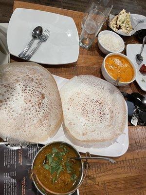 Appam with Chicken Curry