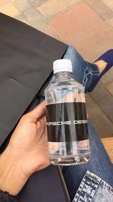 Porsche Design was very considerate about the heat and so they gave me this complimentary water, how thoughtful!