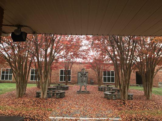 Courtyard at the high school.