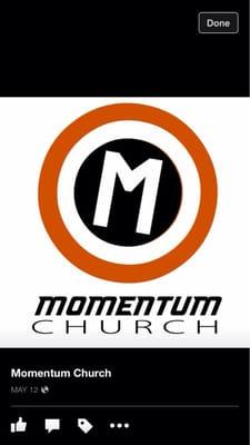 This the logo for Momentum Church