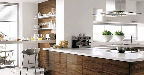 Modern Kitchen Cabinets, High Gloss, Matte and Wood texture cabinet doors and drawer faces custom made