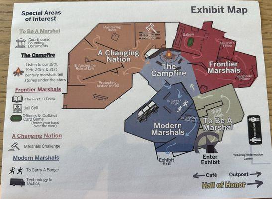 US Marshall Museum Exhibit Map