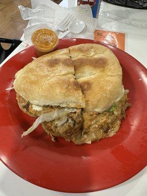 Torta w/ Chicken Tinga