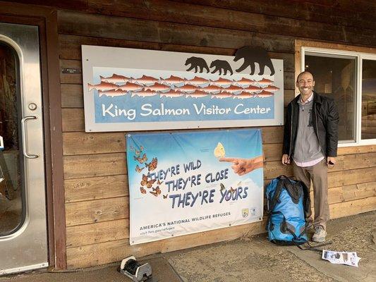 The entrance to the King Salmon Visitor Center.