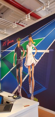 Vinyl wall wrap installation 
US Open Ralph Lauren